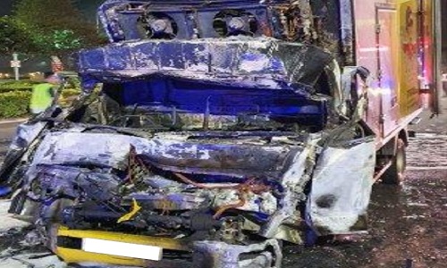 Forensic investigation and reconstruction of lorry vehicle collision fire at expressway